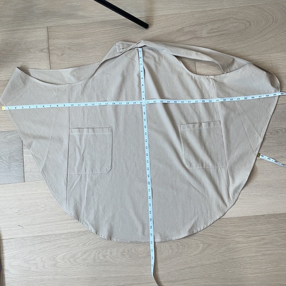 Linen Apron+ Pinafore+Gift Ideas+Gray+Kaki+OSFA - Picture 12 of 12